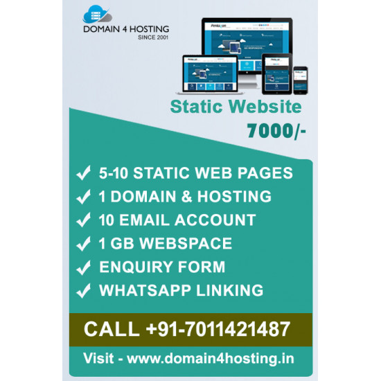 Static Website with Domain & Hosting Static Website with Domain & Hosting